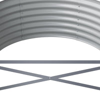 Hochbeet Pulverbeschichteter Stahl 296x80x36 cm Grau