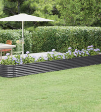 Hochbeet Pulverbeschichteter Stahl 440x80x36 cm Anthrazit
