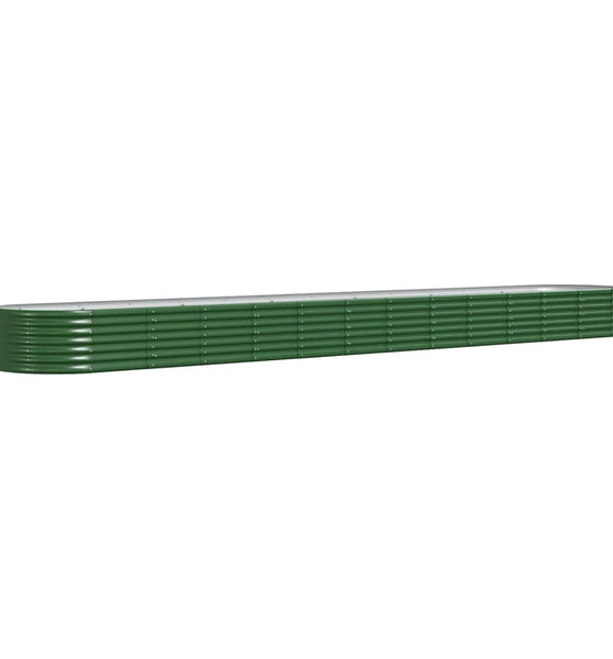 Hochbeet Pulverbeschichteter Stahl 512x80x36 cm Grün