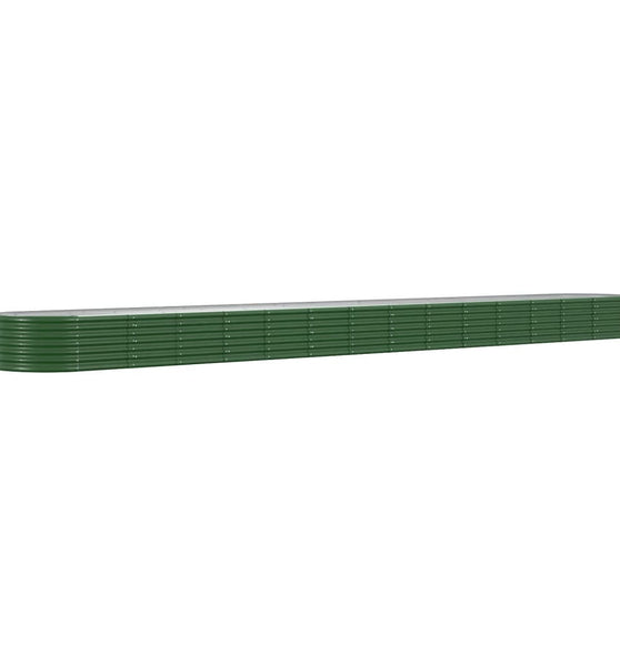 Hochbeet Pulverbeschichteter Stahl 620x80x36 cm Grün