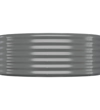 Hochbeet Pulverbeschichteter Stahl 100x100x36 cm Grau