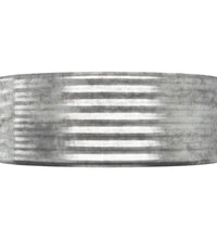 Hochbeet Pulverbeschichteter Stahl 100x100x36 cm Silbern