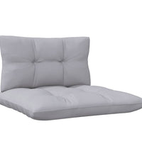 8-tlg. Garten-Lounge-Set mit Grauen Kissen Kiefernholz