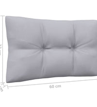 8-tlg. Garten-Lounge-Set mit Grauen Kissen Kiefernholz