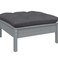 7-tlg. Garten-Lounge-Set mit Kissen Kiefer Massivholz