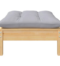 7-tlg. Garten-Lounge-Set mit Grauen Kissen Kiefer Massivholz