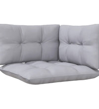 8-tlg. Garten-Lounge-Set mit Grauen Kissen Kiefer Massivholz