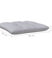 8-tlg. Garten-Lounge-Set mit Grauen Kissen Kiefer Massivholz
