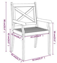 Garten-Essstühle 6 Stk. Massivholz Akazie