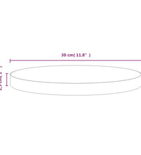 Tischplatte Ø30x2,5 cm Massivholz Kiefer