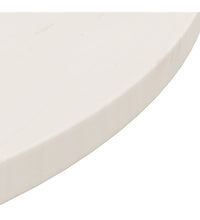 Tischplatte Weiß Ø60x2,5 cm Massivholz Kiefer