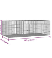 Kaninchenkäfig 3 Paneele 163x79x54 cm Verzinktes Eisen