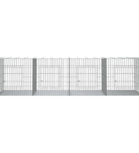 Kaninchenkäfig 4 Paneele 217x79x54 cm Verzinktes Eisen