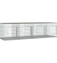 Kaninchenkäfig 4 Paneele 217x79x54 cm Verzinktes Eisen