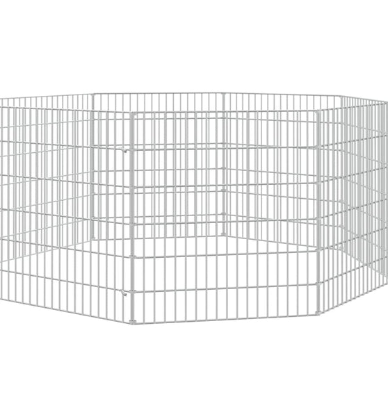 Freilaufgehege 8-teilig 54x60 cm Verzinktes Eisen