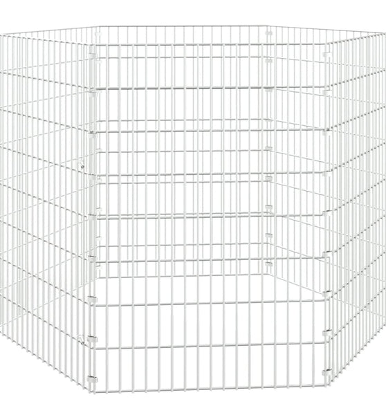 Freilaufgehege 6-teilig 54x80 cm Verzinktes Eisen