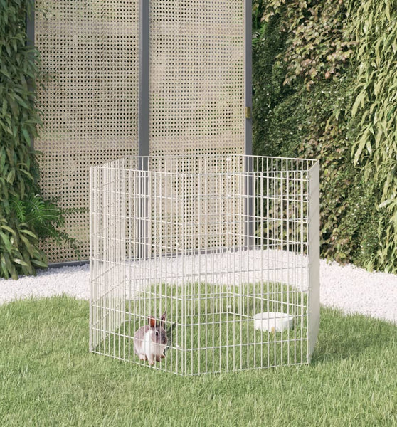 Freilaufgehege 6-teilig 54x80 cm Verzinktes Eisen