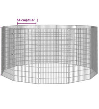 Freilaufgehege 12-teilig 54x100 cm Verzinktes Eisen