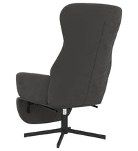 Relaxsessel mit Fußstütze Dunkelgrau Samt