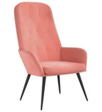 Relaxsessel mit Hocker Rosa Samt