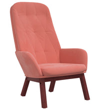 Relaxsessel mit Hocker Rosa Samt