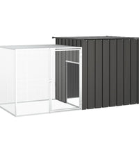 Hühnerkäfig Anthrazit 200x91x100 cm Verzinkter Stahl