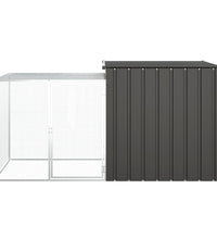Hühnerkäfig Anthrazit 200x91x100 cm Verzinkter Stahl