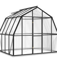 Gewächshaus mit Fundamentrahmen Anthrazit 6,43 m² Aluminimum
