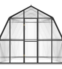 Gewächshaus mit Fundamentrahmen Anthrazit 6,43 m² Aluminimum