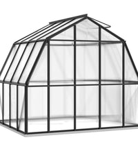 Gewächshaus mit Fundamentrahmen Anthrazit 6,43 m² Aluminimum