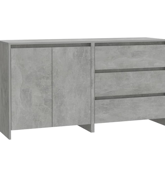 2-tlg. Sideboard Betongrau Holzwerkstoff