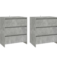 3-tlg. Sideboard Betongrau Holzwerkstoff