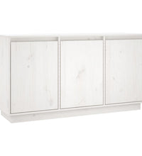 Sideboard Weiß 111x34x60 cm Massivholz Kiefer