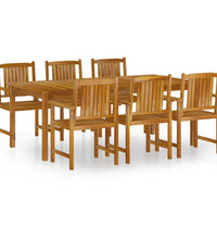 7-tlg. Garten-Essgruppe Massivholz Akazie