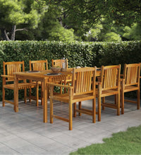 7-tlg. Garten-Essgruppe Massivholz Akazie