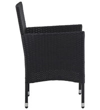 Garten-Essstühle 2 Stk. Poly Rattan Schwarz