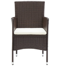 Garten-Essstühle 2 Stk. Poly Rattan Braun