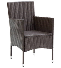 Garten-Essstühle 2 Stk. Poly Rattan Braun