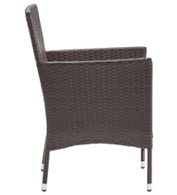 Garten-Essstühle 2 Stk. Poly Rattan Braun