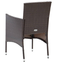 Garten-Essstühle 2 Stk. Poly Rattan Braun