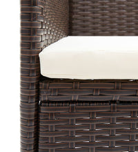 Garten-Essstühle 2 Stk. Poly Rattan Braun