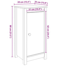 Sideboards 2 Stk. Weiß 39x35x80 cm Massivholz Kiefer