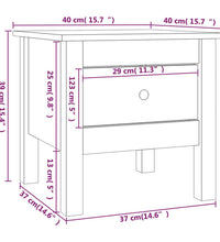 Beistelltisch 40x40x39 cm Massivholz Kiefer