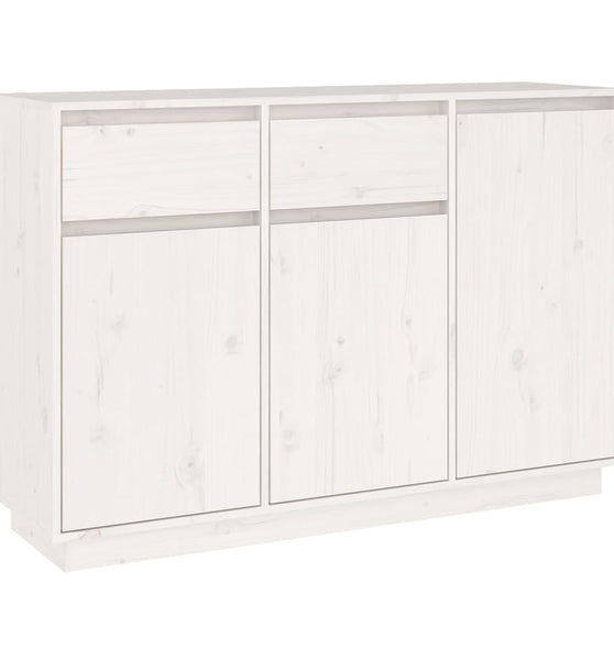 Sideboard Weiß 110x34x75 cm Massivholz Kiefer