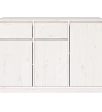 Sideboard Weiß 110x34x75 cm Massivholz Kiefer