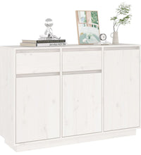 Sideboard Weiß 110x34x75 cm Massivholz Kiefer