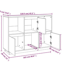 Sideboard 110,5x35x80 cm Massivholz Kiefer