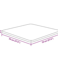 Tischplatte Quadratisch 70x70x1,5 cm Eichenholz Unbehandelt