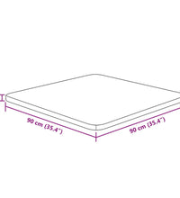 Tischplatte Quadratisch Dunkelbraun 90x90x1,5cm Eiche Behandelt