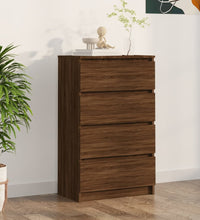 Sideboard Braun Eichen-Optik 60x35x98,5 cm Holzwerkstoff